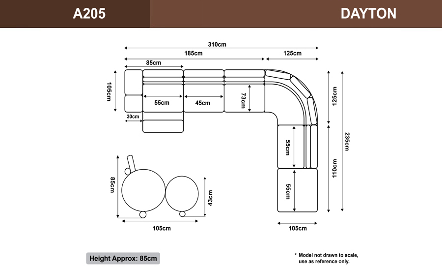 Daytona Leather Sofa Lounge Set